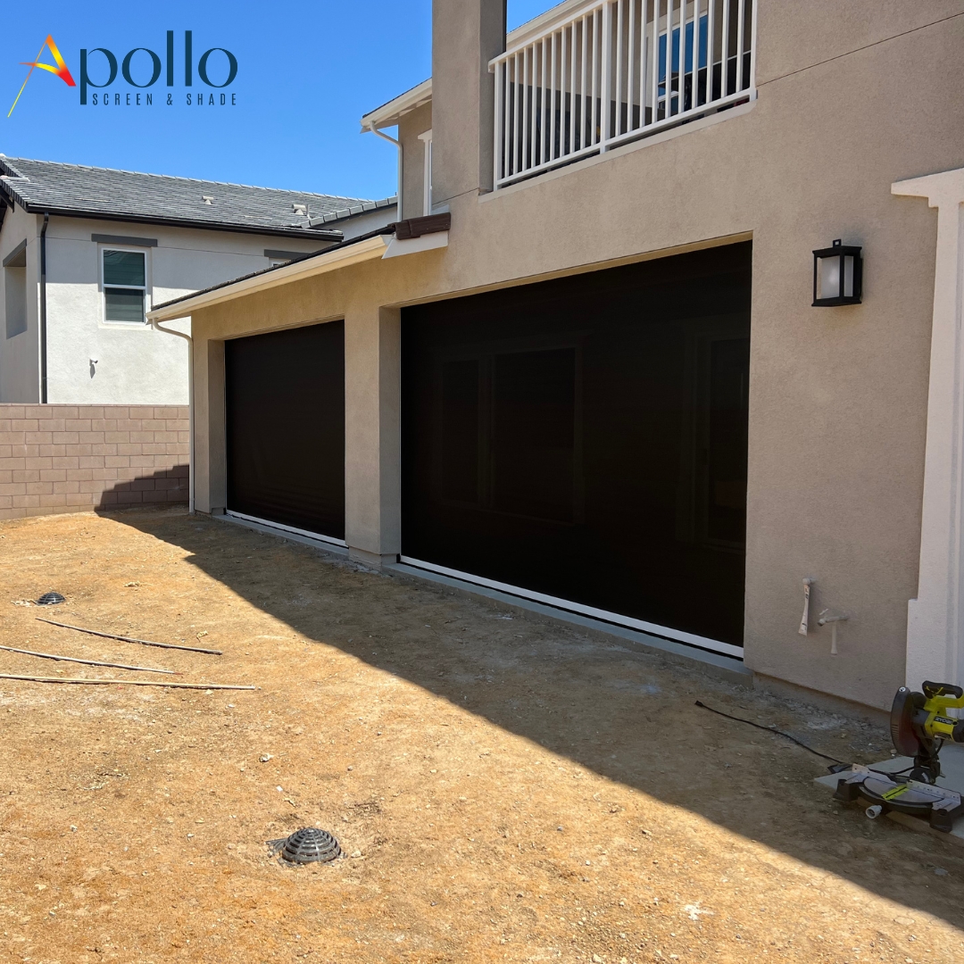 Motorized Insect Protection Screen Outside View.